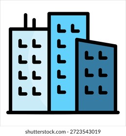 City Block Icon-Element für Design