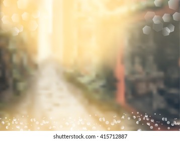 City blurred lights background