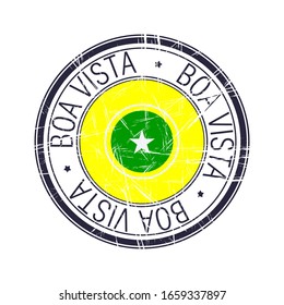 City of Boa Vista, Brazil postal rubber stamp, vector object over white background