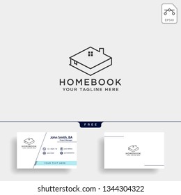 city book, or home book line art logo template vector illustration icon element isolated