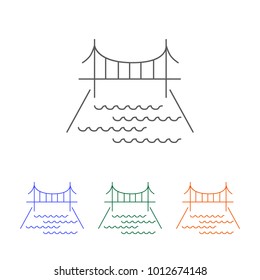 City bridge line icon. Element of cityscape multi colored icons for mobile concept and web apps. Thin line icon for website design and development, app development. Premium icon on white background