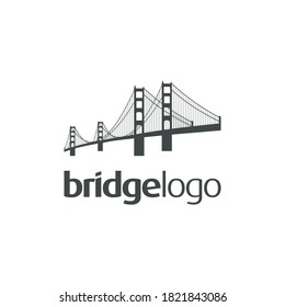 city bridge logo design vector