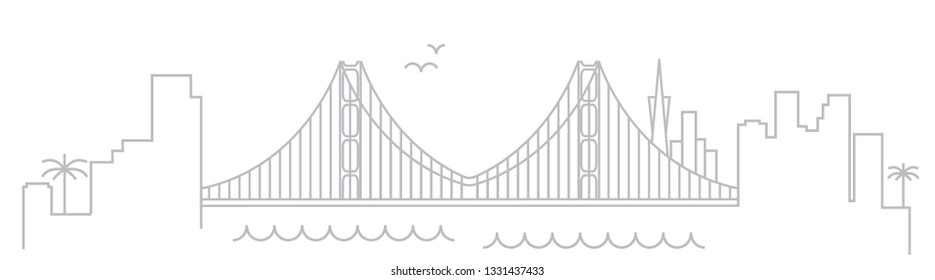 city bridge vector