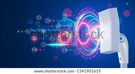 City broadband network technology concept. White high speed mobile Internet transmission tower transmit abstract communication signal. 5g wireless connection of telecommunication infrastructure.