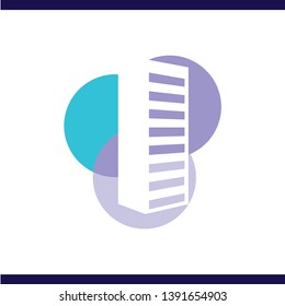 City build in circle logo vector