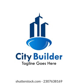 City builder design logo template illustration