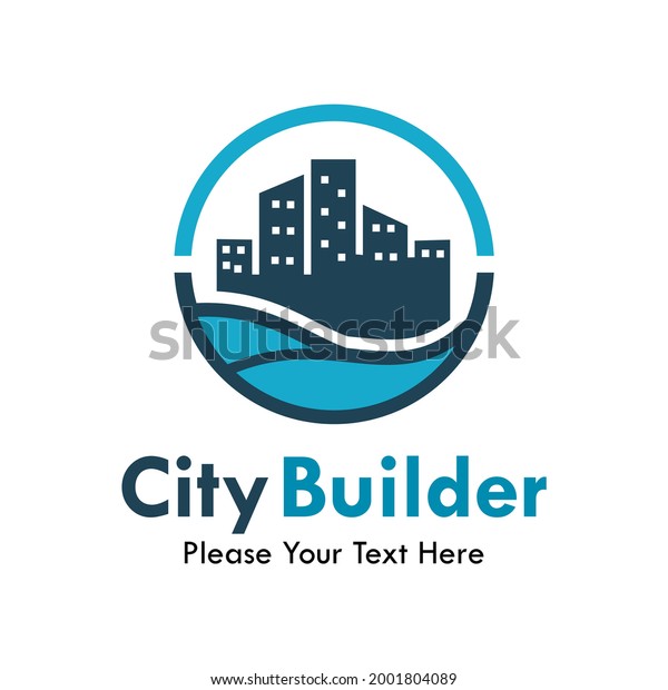 City Builder Logo Template Illustrationunderwater City Stock Vector