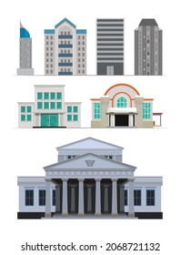 City Building Architecture Design Vector Illustration