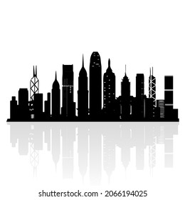 City Building Black Silhouette vector png