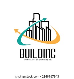 Vektorgrafik der Vektorgrafik der Premiumlinie Stadtbau Logo-Design