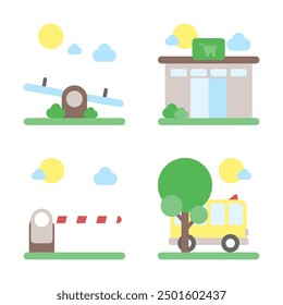 City and Building Element Icon and Graphic Resource
