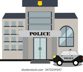 Elemento de edificio de ciudad. Ilustración vectorial