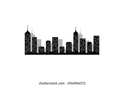 City building flat vector illustration
