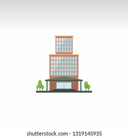 city building, hotel flat design, hotel icon