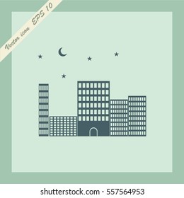 city, building icon. 