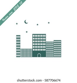 city, building icon. 