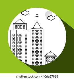 City and Building icon design , vector illustration