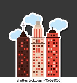 City and Building icon design , vector illustration