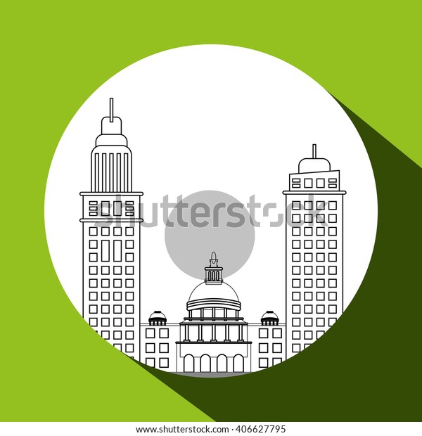 City Building Icon Design Vector Illustration Stock Vector Royalty