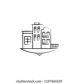 city building icon. Element of landscape icon for mobile concept and web apps. Hand drawn city building icon can be used for web and mobile