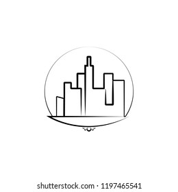 city building icon. Element of landscape icon for mobile concept and web apps. Hand drawn city building icon can be used for web and mobile