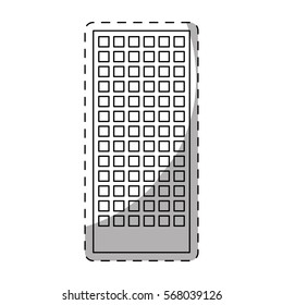 city building icon image line sticker vector illustration design 