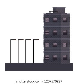 City building isolated