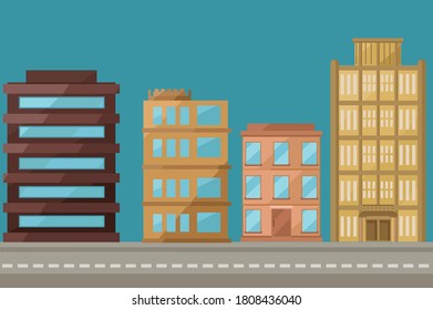 City building landscape concept. Creative idea design for template, brochure or presentation.