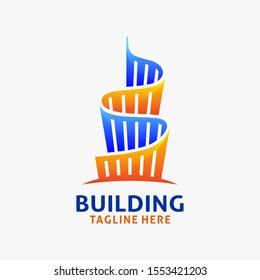 City building logo design, architecture construction logo inspiration