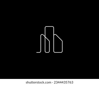 City building logo design template. Abstract modern vector building symbol.