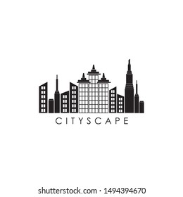 City building logo design vector illustration template