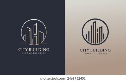 City Building logo template with modern unique concept Premium Vector EPS10