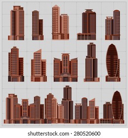 City Building set - vector illustration
