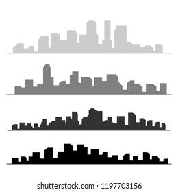 City building silhouette. Cityscape background vector 