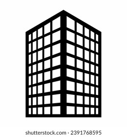 Vector de silueta de construcción urbana. La silueta de construcción se puede usar como icono, símbolo o signo. Vector de iconos de construcción para el diseño de ciudad, ciudad o apartamento