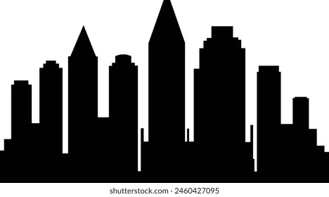City Building Silhouette Vector Set