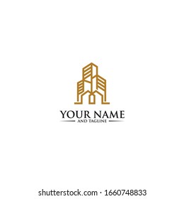 city building skyline house apartment vector logo design template Set of Building Idea logo template, Modern City logo designs concept, Real Estate logo Vector Illustration