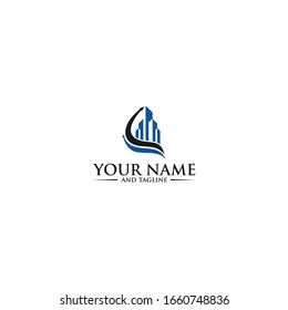 city building skyline house apartment vector logo design template Set of Building Idea logo template, Modern City logo designs concept, Real Estate logo Vector Illustration