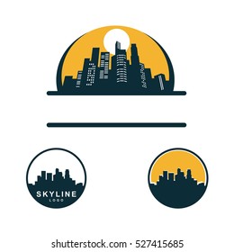 City Building Skyline Logo Illustration