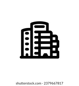 city building vector icon. real estate icon outline style. perfect use for logo, presentation, website, and more. simple modern icon design line style