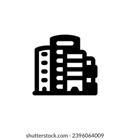 city building vector icon. real estate icon solid style. perfect use for logo, presentation, website, and more. simple modern icon design glyph style