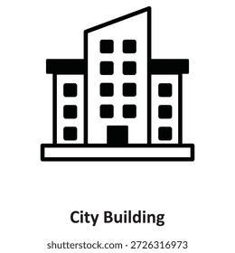 Icono del Vector del edificio de la ciudad que puede modificar o editar fácilmente

