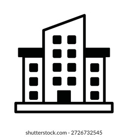 Icono del Vector del edificio de la ciudad que puede modificar o editar fácilmente

