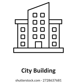 Icono del Vector del edificio de la ciudad que puede modificar o editar fácilmente

