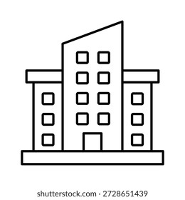 Icono del Vector del edificio de la ciudad que puede modificar o editar fácilmente

