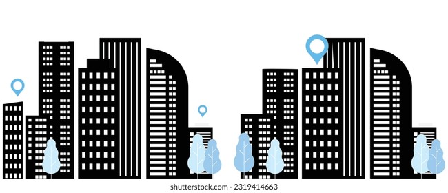 city building vector 
illustration. home building icon
