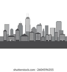 City building vector, and city skyline vector illustration design