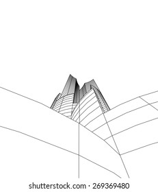 City buildings. Architecture background