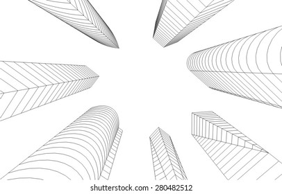 City buildings. Architecture background