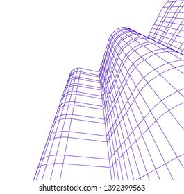 City buildings, conceptual architectural design